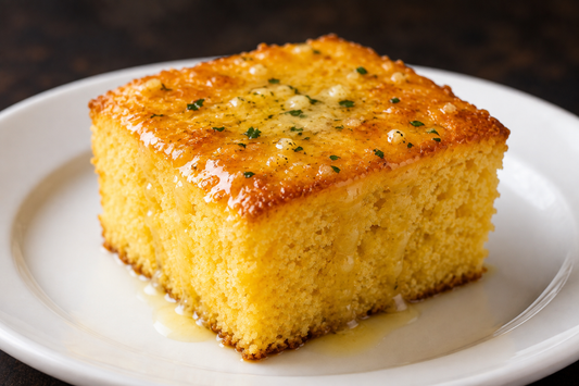 Garlic Butter -Glazed Cornbread